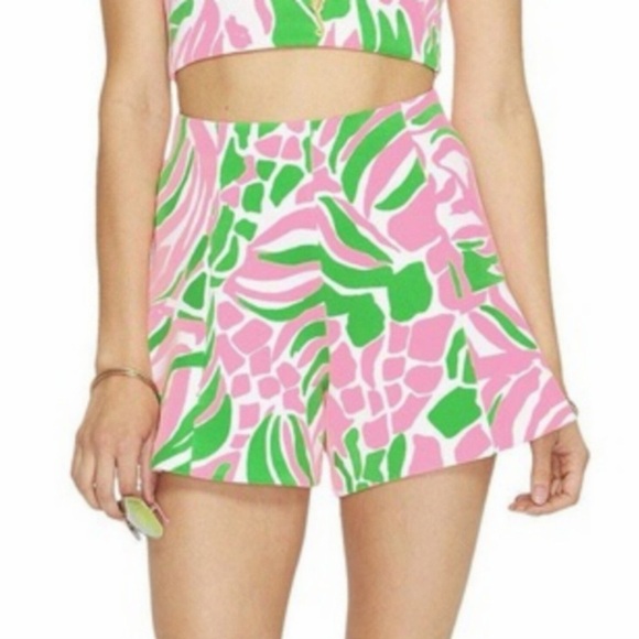 LILLY PULITZER NERI SHORTS XS TIKI PINK - Picture 2 of 9